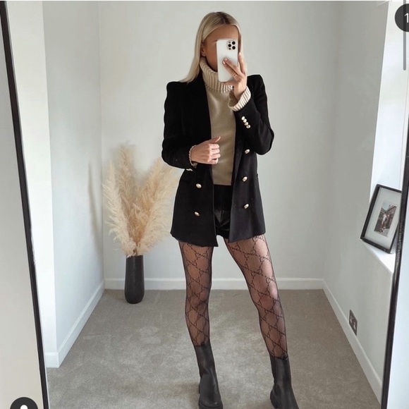 ZARA LONG BLAZER WITH GOLD BUTTONS - Picture 9 of 15